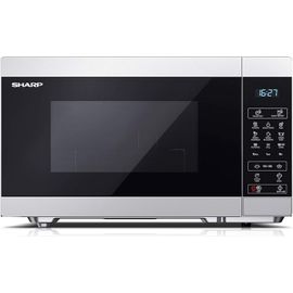 ASFASFq-SHARP YC-MG02ES - Four à micro-ondes 20 litres, avec fonction grill, programme de décongélation, 11 niveaux de puissance, fonction minuterie, plateau tournant inclus