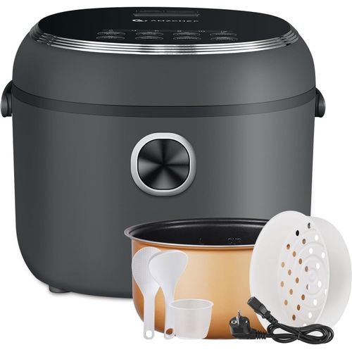 KALTD-Mini Cuiseur De Riz 4L Multifonctionnel À Riz Pour 5 Personnes,Rice Cooker À Riz 860W,8 Tasses,7 Fonctions De Cuisson,Panier Vapeur,Préréglage Et Maintien Au Chaud,Pot Intérieur Antiadhésif