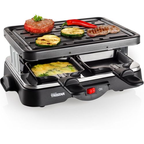 Raclette ¿ Avec Plaque Gril ¿ 4 Poêlons ¿ Pour 4 Personnes ¿ Revêtement Antiadhésif ¿ 500 W ¿ Ra-2949[BLE9300074]