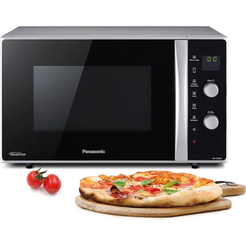 ASFASFq-NN-CD565BEPG - Four 3 en 1 Combiné, 27 L, Inverter, Chaleur à 100-220°C, Gril Quartz 1300W, Micro-ondes 1000 W, Plat Crispy, Plateau tournant 34 cm, Noir - Version FR