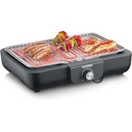 Barbecue Électrique 2 300 W Avec Grille Inox, Barbecue De Table Avec Surface De Cuisson De 37 X 29 Cm, Gril De Table Avec Bac À Eau Pour Utilisation En Intérieur Et Extérieur[IND6231391]