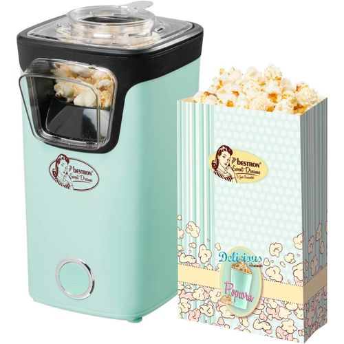 SUBZONAL-machine a pop corn, popcorn machine avec technologie d'air chaud, inclut 10 sacs à popcorn & une tasse à mesurer intégrée, Collection Sweet Dreams, Couleur: Vert