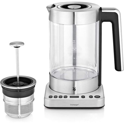 Subzonal-Bouilloire Théière 2-En-1 En Verre, Capacité 1,7 L, 4 Niveaux De Température, Temps D'infusion Ajustable, Inox 18/10 Cromargan, 3000 W, Lono 0413160011