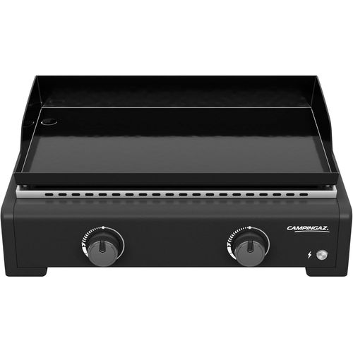 ASFASFq-Campingaz Othello 2 Plancha Gaz - Grill de table - Gril Teppanyaki avec plaque de cuisson en acier émaillé - 2 brûleurs en acier avec technologie BlueFlame pour les grillades méditerranéennes