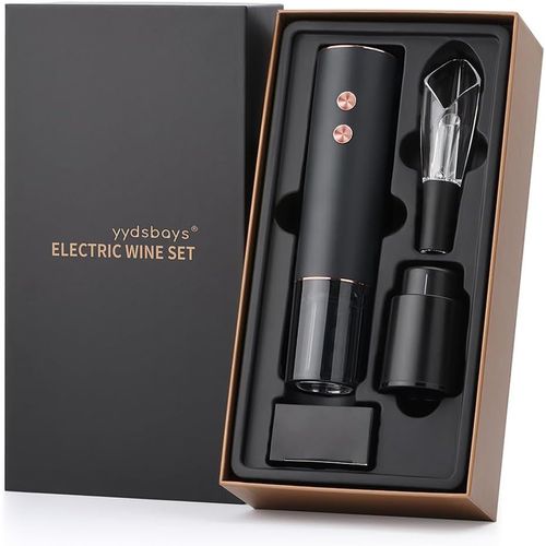 SUBZONAL-Tire Bouchon Électrique Ouvre Bouteille Automatique Décapsuleur pour Vin Professionnel pour Amateurs de Vins Cadeau de Luxe (Or, Jeu, Boîte Cadeau, Rechargeable)