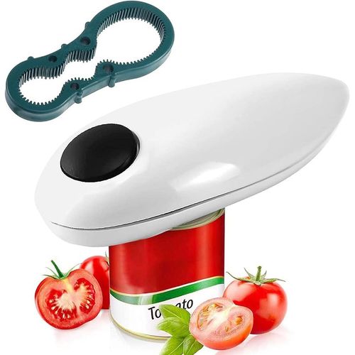 Hamiltion-Ouvre-Boîte Électrique Pour Personnes Âgées, Patients Souffrant D'arthrite Et Cuisiniers, Ouvre-Boîte À Piles, Sans Bords Tranchants Avec Décapsuleur