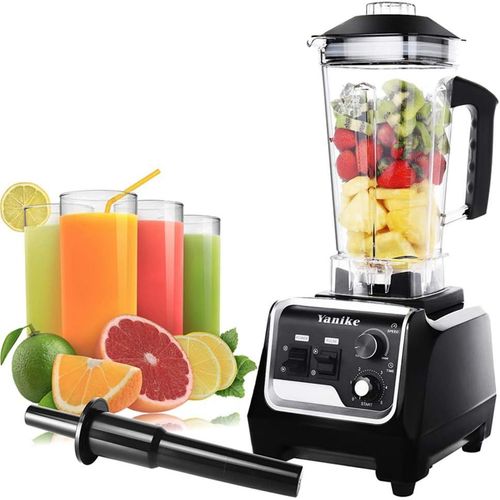 Mixeur Blender De Comptoir Professionnel,Blender À Smoothie Haute Witesse 2200W Pour Milk-Shakes Et Smoothies,Concasseur De Glace,Dessert Glacé Avec Minuterie,Pot De Tritan 2 Litres Sans Bpa