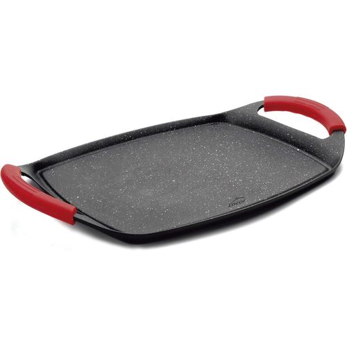 SUBZONAL-Lacor 25547 Plancha Façon Pierre, 33,5x25 cm, Noir