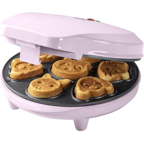 Asfasfq-Appareil À Mini Cookies Avec Motifs D'animaux, Moule À Mini Gaufres, Avec Témoin De Cuisson & Revêtement Anti-Adhésif, 700 Watts, Couleur: Rose Aaw700p