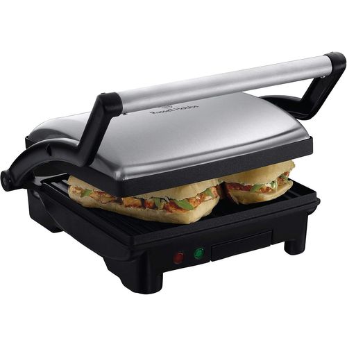 SUBZONAL-Russell Hobbs Appareil Croque Monsieur Multifonction 3en1 CookAtHome (Plancha, Barbecue de table, Sandwich/ panini, 5 Portions,Ouverture 160°, Plaques amovibles antiadhésives,Bac à graisse)