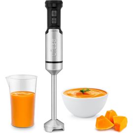 Galaxy Mixeur Plongeant,Puissance 1200 W,Contrôle De Vitesse Variable + Turbo,4 Lames En Acier Inoxydable,Design Ergonomique Et Anti-Éclaboussures,Verre Doseur,Sans Bpa