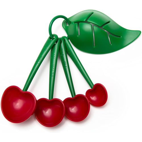 SUBZONAL-OTOTO Mon Cherry Ensembles de Cuillères Doseuses et Separateur Oeuf - 2 en 1 avec 4 x Cuillere Mesure et 1 x Separateur Jaune Oeuf - Cup Mesure sans BPA et Compatible Lave-Vaisselle