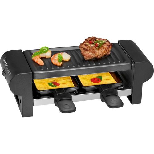 ASFASFq-Raclette | 2 Personnes | Mini Raclette avec surface de grill d¿env. 20,5 x 10,5 cm | Pour griller et gratiner | Plaque de grill et poêlons antiadhésifs | 350 Watts | RG 3592