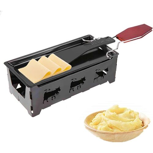 Appareil à raclette à bougies compact avec poêlon