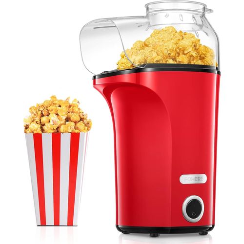 SUBZONAL-Machine à Pop Corn 1400W, 4L Grande Capacité, 120g Machine Pop Corn à Air Chaud pour la Maison, Sain & Huile Sans Gras, 2 Minutes Rapides, Soirée Film, Noël, Anniversaire pour Enfants