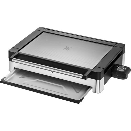 SUBZONAL-Lono Barbecue électrique de table, en acier inoxydable mat, avec couvercle en verre, 2200 W, plaque de cuisson revêtue