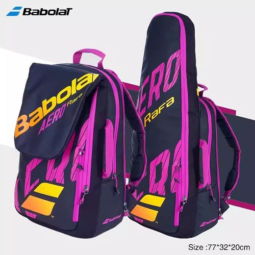 Babolat-Sac À Dos Pliable Pour Raquettes De Tennis,Accessoire Avec 3 Compartiments Mathiés Pour Chaussures De Plage -Rose Rouge