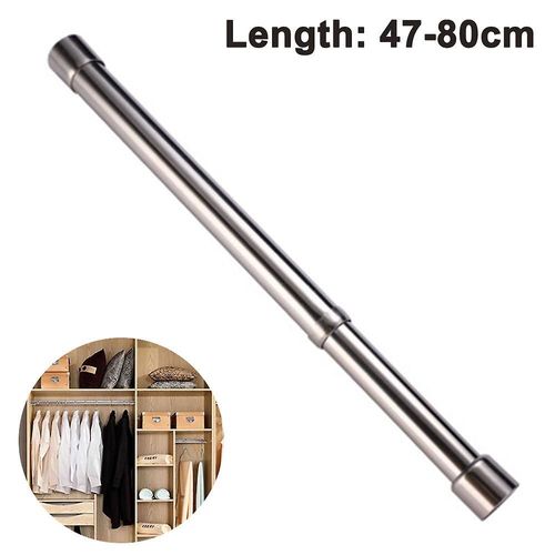Barre De Tension Réglable En Acier Inoxydable Pour Placard - Tringle À Vêtements Coulissante Durable, Solution De Garde-Robe Peu Encombrante