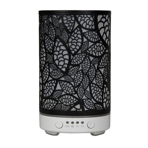 Diffuseur d'arôme en fer,feuilles creuses,humidificateur d'air ultrasonique,humidificateur de bureau,appareils ménagers intelligents,décoration de salle avec lumière Led - Type A-white