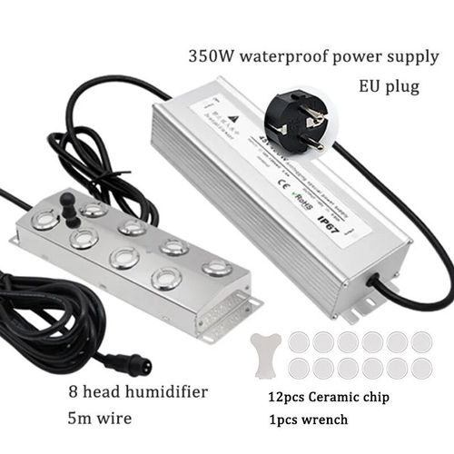 Brumisateur ultrasonique,humidificateur d'air en acier inoxydable,générateur de pulvérisation de brouillard pour jardin/hallie/piscine,220V - Type 8head 220V Power