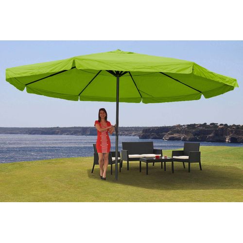 Parasol Aluminium Meran Pro Ø 5m Avec Volant   Vert
