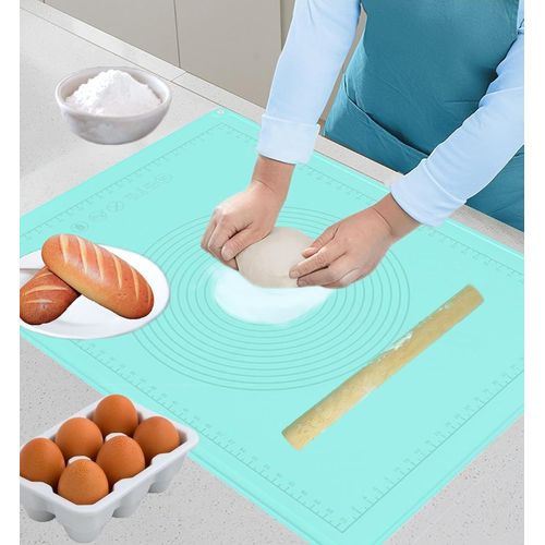 SUBZONAL-Tapis de Pétrissage Antiadhésif Pâtisserie en Silicone, 70×50 cm Tapis à Silicone Patisserie Antidérapant Grande pour étaler la Pate pour Pâtisserie, Pain, Macaron, Biscuit, Pizza, Fondant