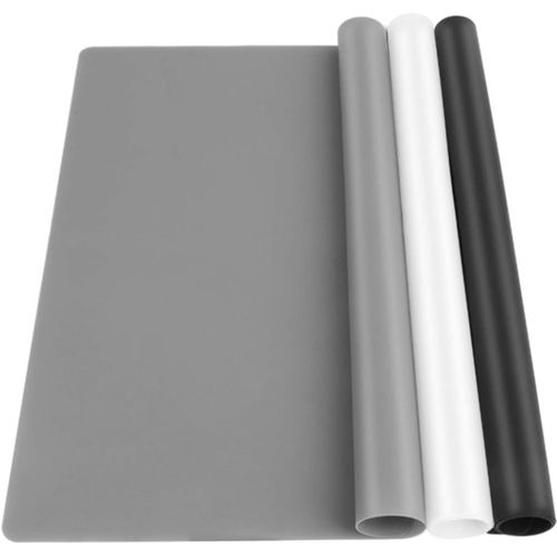 Loc-3 Pcs Tapis Silicone 29,8 X 39,6 Cm, Cm, Antiadhésif Tapis En Silicone Pour Resine Epoxy, Antidérapant Tapis De Table Pour Fabrication De Moulage Époxy(Gris Foncé Et Noir Et Blanc)