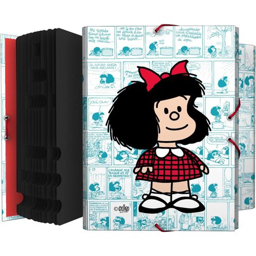 Asas-Trieur De Documents | Mafalda Vignettes | 12 Positions | Format Folio | Carton | Certifié Fsc