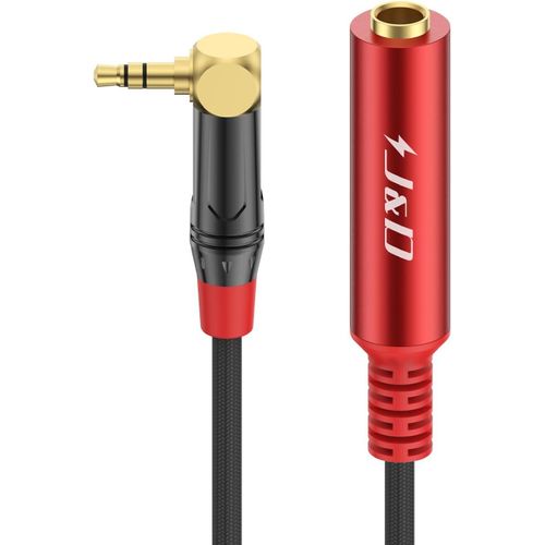 Subzonal-Câble Adaptateur Audio Stéréo Trs 1/4 Pouce Vers 1/8 Pouce, Adaptateur Audio Stéréo 6,35 Mm Femelle Vers 3,5 Mm Mâle Pour Casque, Amplificateurs, Guitare, Ampli, 30 Cm, Rouge