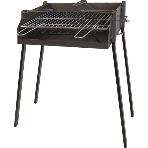 Loc-71584 Barbecue Carré Avec Support Pour Poêle À Paella 50X40X75Cm