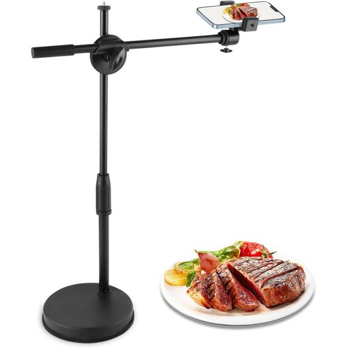 LORANKA-Support de Téléphone pour Vidéo, Support de Bureau pour Téléphone de Bureau 360 ° Réglable Réglable en Hauteur et en Angle pour Youtube Live Stream Video Recording