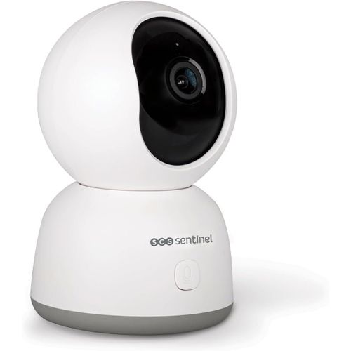 SUBZONAL-SCS Sentinel - Caméra de Surveillance Rotative Intérieure InCam - Full HD 1080p - Vision Nocturne 7m - Interphonie Bidirectionnelle - Stockage Micro SD 128Go - Contrôle à Distance Via Applic