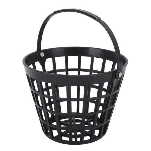 Panier De Balle De Golf Noir, Conteneur De Balle De Golf En Plastique Et Nylon, Support De Balle De Golf Avec PoignéE, Accessoires De Stade Pour 25 PièCes