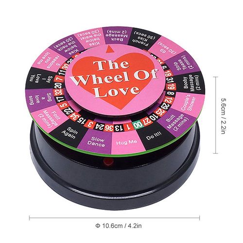 Mini Roue De L'amour Roue De La Fortune Avec 17 FaçOns De Jouer à Des Jeux, Coffret Cadeau De Jeu De FêTe Portable