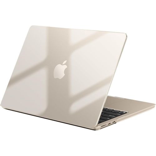 SJZG-Coque Compatible Avec Macbook Air 15 Pouces 2023 2024 2025, M2 A2941 M3 A3114 M4 A3241 Avec Touch Id Et 15,3"" Retina Display, Protection Étui Rigide En Plastique-Lumière Stellaire Cristal Clair