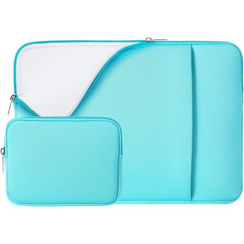 SJZG-Rainyear Housse Pour Ordinateur Portable Compatible Avec Notebook Chromebook 14 Pouces, Macbook Pro 15 Pouces M4 M3 M2 Housse De Protection Rembourrée Avec Pochette Pour Accessoires (Bleu)
