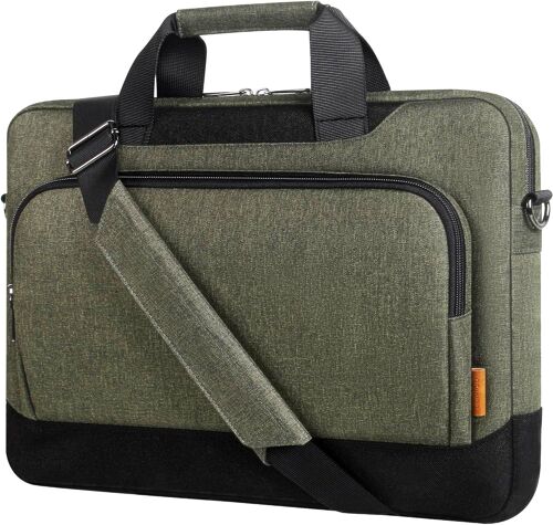 acdsgd-17-17.3 Pouces Sacoche pour Ordinateur Portable Mallette d'affaires Sac à Bandoulière Compatible avec 17.3"" HP Pavilion/MSI GS73VR Stealth Pro/Dell Inspiron 17/Acer/ASUS,Vert Foncé
