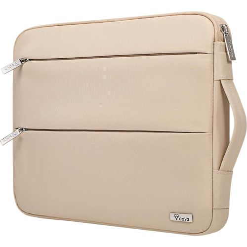 TIANYI-Housse Pochette PC 14 15 Pouces Sacoche Ordinateur Portable pour Macbook Air 14 15 Housse de Protection Femme Homme Beige Abricot