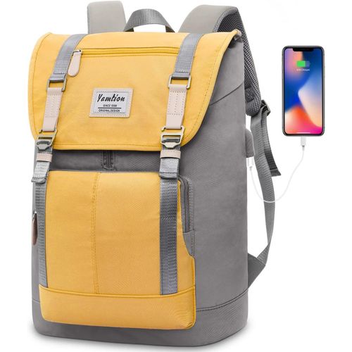 TIANYI-17 Pouces Sac à Dos pour Ordinateur Portable pour Femmes et Hommes,Sac Scolaire Sacoche Imperméable avec Port de Chargement USB pour Filles et Garçons,Travail Collège Affaires