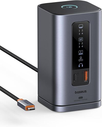 acdsgd-Docking Station, Série Spacemate 11 en 1 Sation d'accueil 3 Moniteurs avec 2*HDMI 1*DP 4K@60Hz, 3*USB-A/C 10Gbps, Ethernet 1 Gbps, 100W PD, HUB USB C pour Dell/HP/Mac/Lenovo/Acer