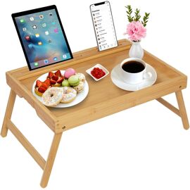 Table D’Ordinateur Portable Pliable Bois Support D’Ordinateur Portable Réglable Table De Lit