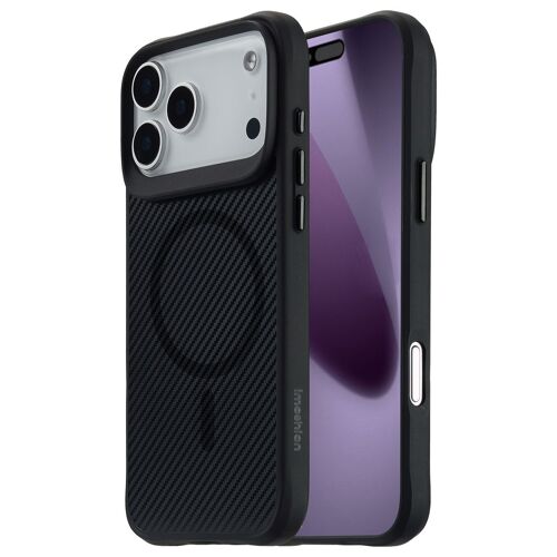 imoshion Rugged Hybrid Carbon Case avec MagSafe iPhone 17 Pro Max Noir