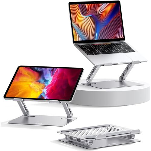 acdsgd-Support Ordinateur Portable Réglable Pliable Repose Bureau Ergonomique Refroidissement Ventilé Laptop Stand 10 à 17,3 Pouces Compatible avec MacBook Air Pro HP Dell Acer