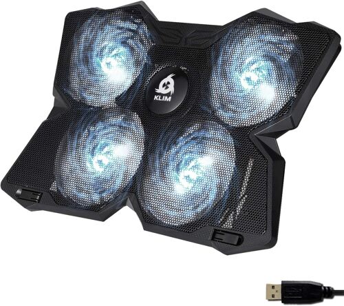 Wind - Refroidisseur Ordinateur Portable - Plus De 500 000 Unités Vendues + Version 2022 + Le Plus Puissant + 4 Ventilateurs Silencieux + Refroidisseur Pc Portable Ps5, Ps4 Xbox - Blanc