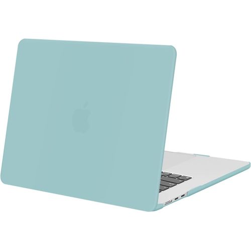 Coque Compatible Avec Macbook Air 15 Pouces M4 M3 M2 A3241 A3114 A2941 Avec Liquid Retina 15,3 Pouces & Touch Id,Coque Protection Rigide Pour Mac Air 15 2025 2024 2023 Release,Aiguemarine