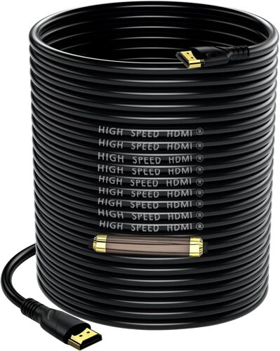 4K câble HDMI 30m(HDMI 2.0,18gbps) ultra rapide plaqué connecteur,retour Audio Ethernet,vidéo 4k@60hz Fullhd1080p 3D compatible HDTV,Blu-Ray,PC,Xbox,ordinateur portable, PS3/4/5/9,etc