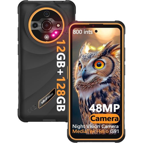 KALSG-Armor X31 Smartphone Incassable 2025 12Go+128Go/Sd-2To Octa Core 6050Mah Batterie Ip69K Téléphone Portable Antichoc Android 14 Caméra Ai 48Mp+20Mp 4G Dual Sim/Ip68 Robuste/Nfc/Otg/Gps Orange
