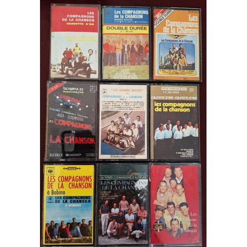 Les Compagnons De La Chanson Lot De 9 Cassettes Audio Tape