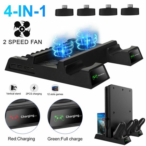 Support Vertical Ps4 Avec Station De Chargement Pour Contrôleur De Ventilateur De Refroidissement