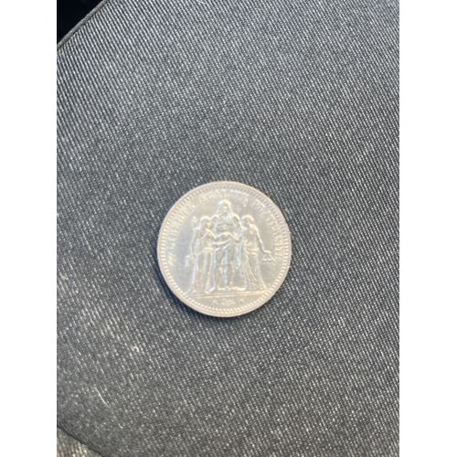 Pièce 5 Francs Argent Très Bonne État 1873 Hercule